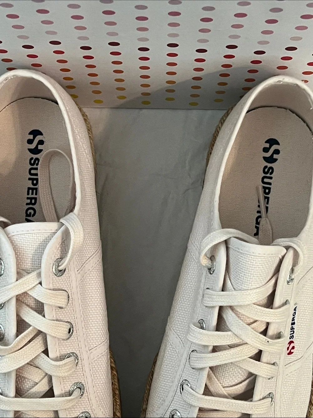 NWT Superga 2790 Rope Platform Espadrille Sneakers Light Pink Size 10